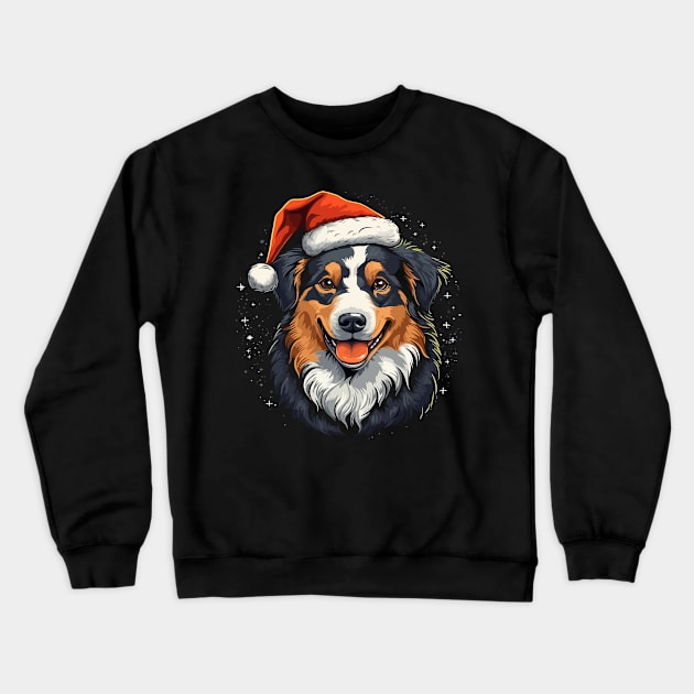 Australian Shepherd Christmas Crewneck Sweatshirt by JH Mart